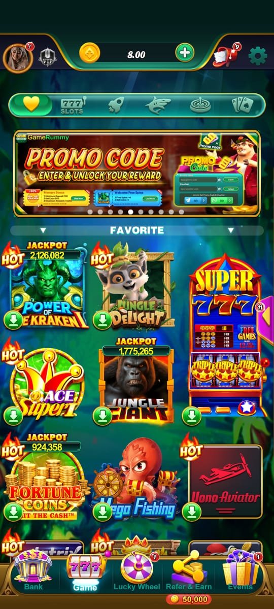 Game Rummy Games Lobby Screenshot