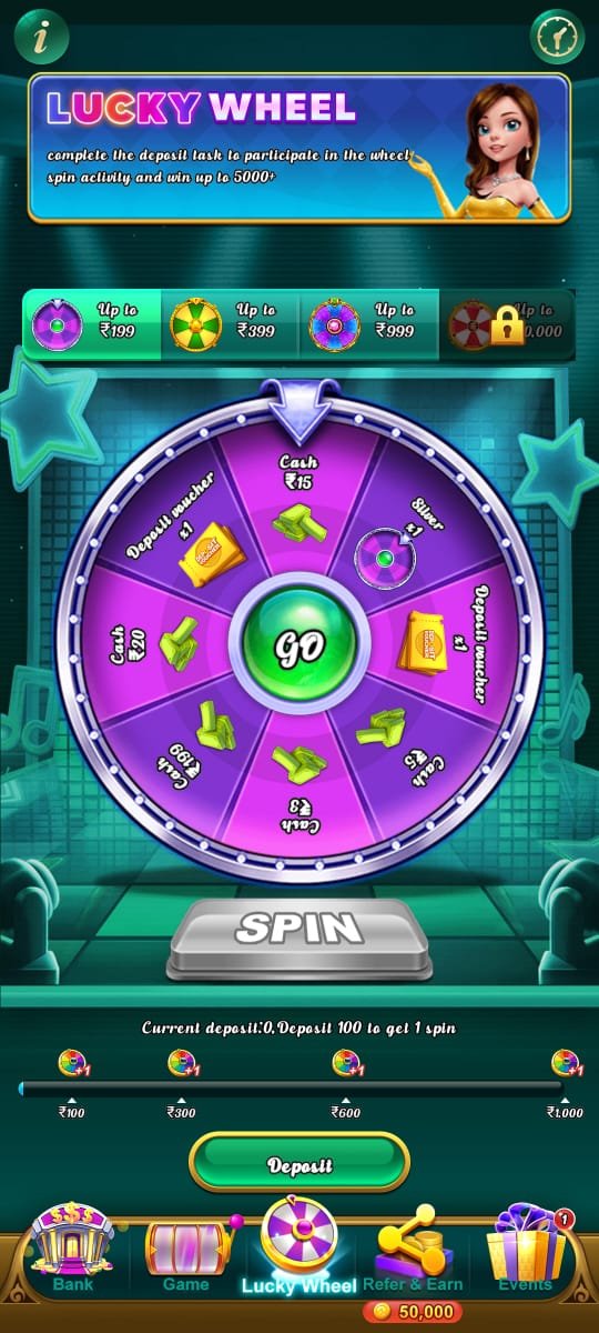 Game Rummy Lucky Wheel Rewards Screenshot
